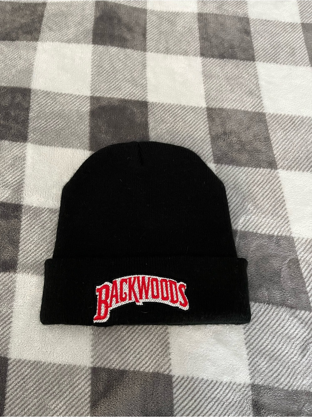 Backwoods Black Cuffed Knit Beanie